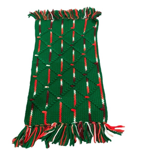 4 Vintage‎ Christmas Knitted Place Mats with Fringe